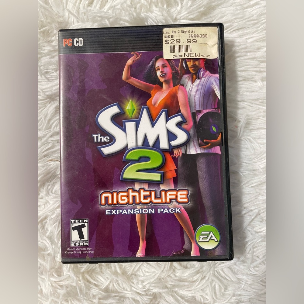 The Sims 2 Nightlife Expansion Pack PC Game 2005 Preowned EA Electronic Arts Y2K
